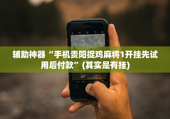 辅助神器“手机贵阳捉鸡麻将1开挂先试用后付款”(其实是有挂)