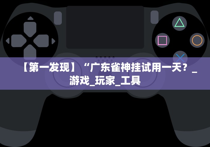 【第一发现】“广东雀神挂试用一天？_游戏_玩家_工具