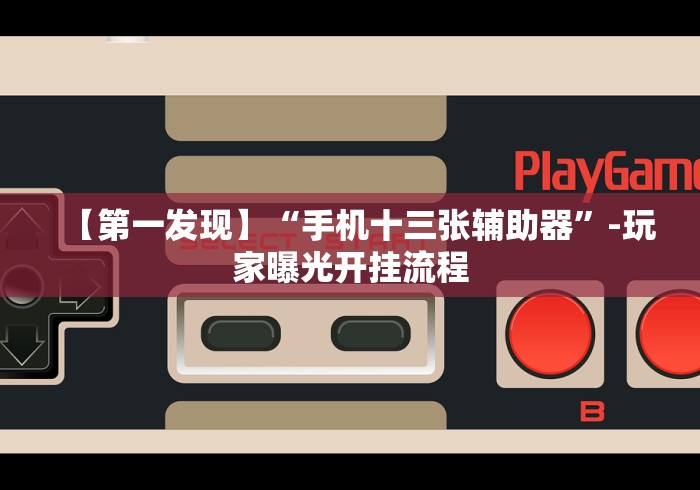 【第一发现】“手机十三张辅助器”-玩家曝光开挂流程