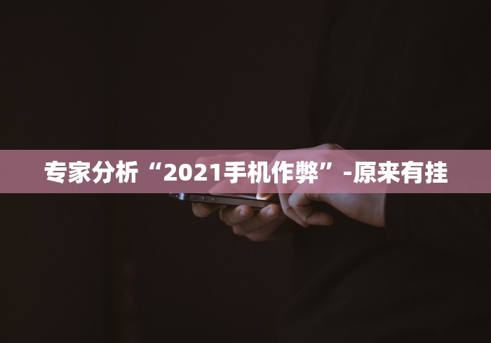 专家分析“2021手机作弊”-原来有挂