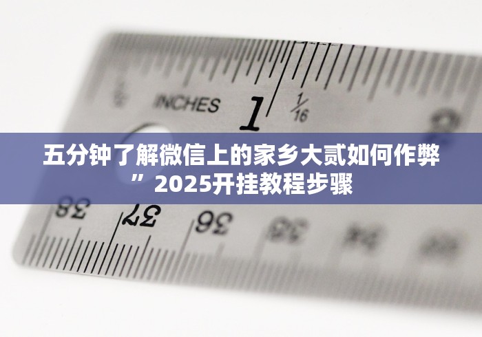 五分钟了解微信上的家乡大贰如何作弊”2025开挂教程步骤