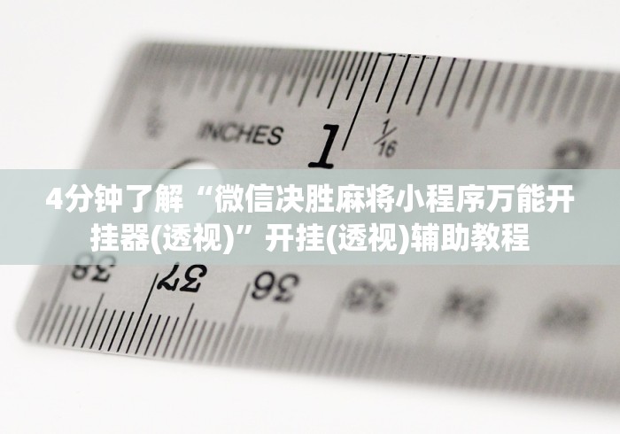 4分钟了解“微信决胜麻将小程序万能开挂器(透视)”开挂(透视)辅助教程