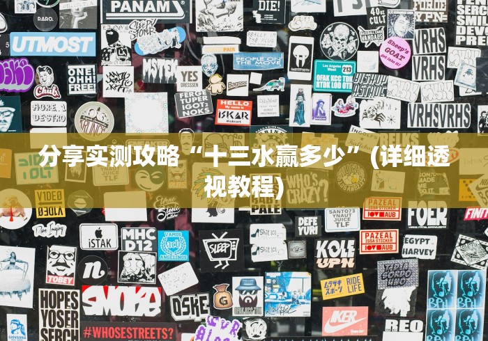 分享实测攻略“十三水赢多少”(详细透视教程)