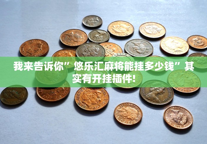 我来告诉你”悠乐汇麻将能挂多少钱”其实有开挂插件!