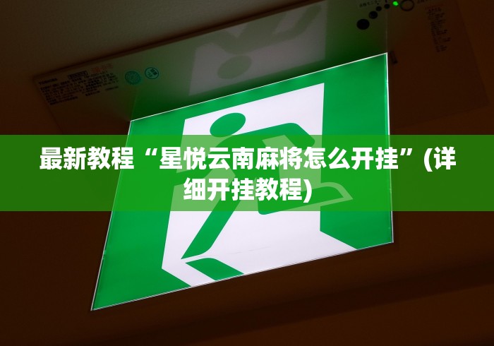 最新教程“星悦云南麻将怎么开挂”(详细开挂教程)