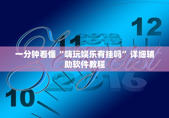 一分钟看懂“嗨玩娱乐有挂吗”详细辅助软件教程