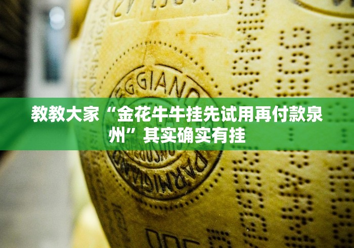 教教大家“金花牛牛挂先试用再付款泉州”其实确实有挂