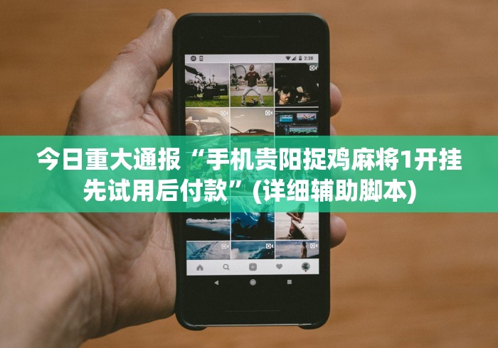 今日重大通报“手机贵阳捉鸡麻将1开挂先试用后付款”(详细辅助脚本)