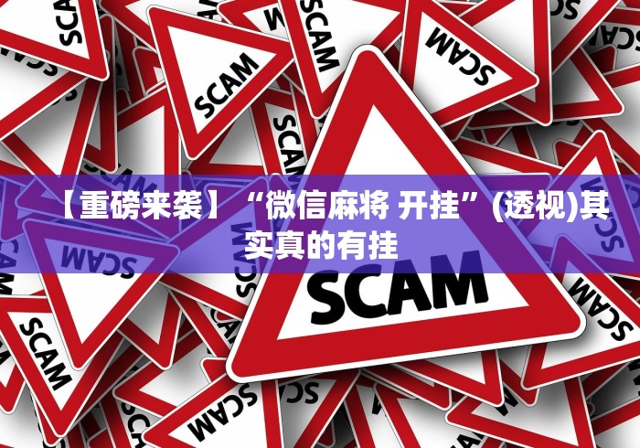 【重磅来袭】“微信麻将 开挂”(透视)其实真的有挂