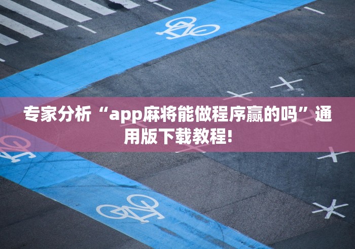 专家分析“app麻将能做程序赢的吗”通用版下载教程!