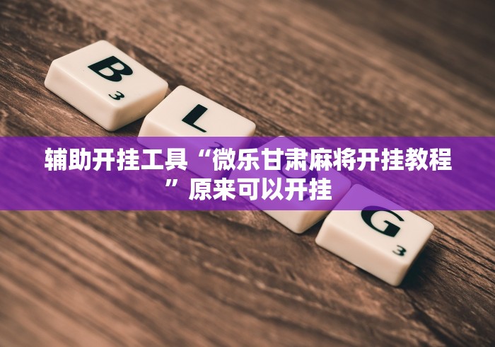 辅助开挂工具“微乐甘肃麻将开挂教程”原来可以开挂