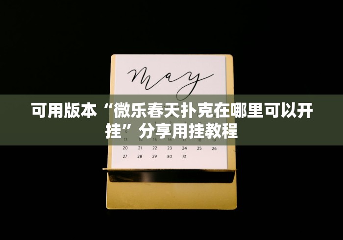 可用版本“微乐春天扑克在哪里可以开挂”分享用挂教程