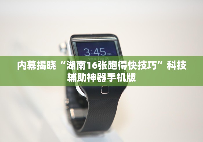 内幕揭晓“湖南16张跑得快技巧	”科技辅助神器手机版