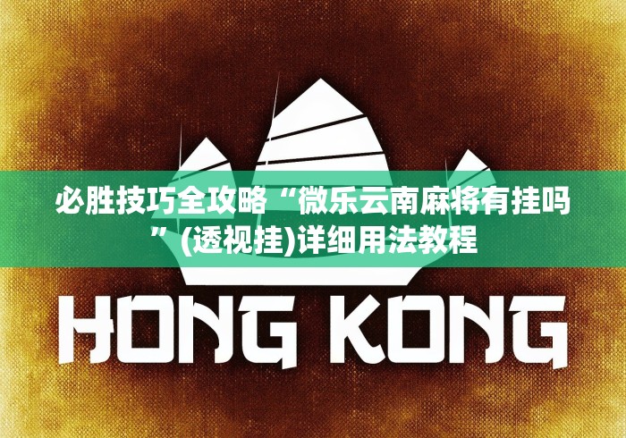 必胜技巧全攻略“微乐云南麻将有挂吗”(透视挂)详细用法教程