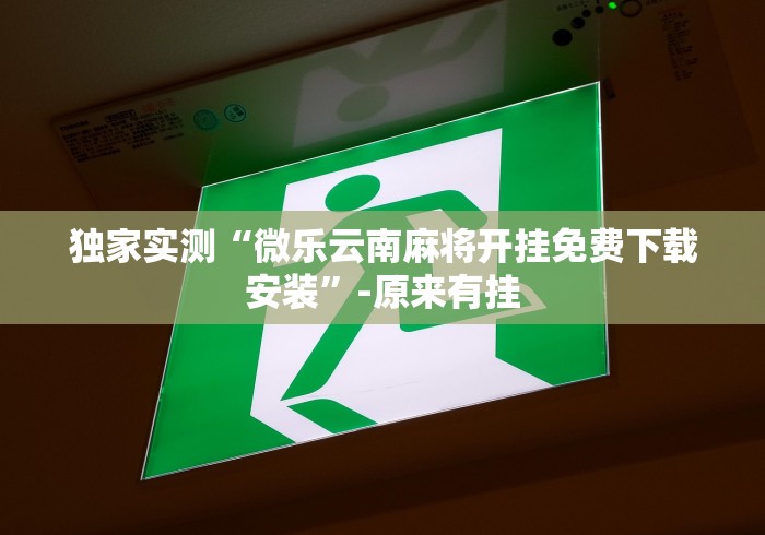 独家实测“微乐云南麻将开挂免费下载安装”-原来有挂
