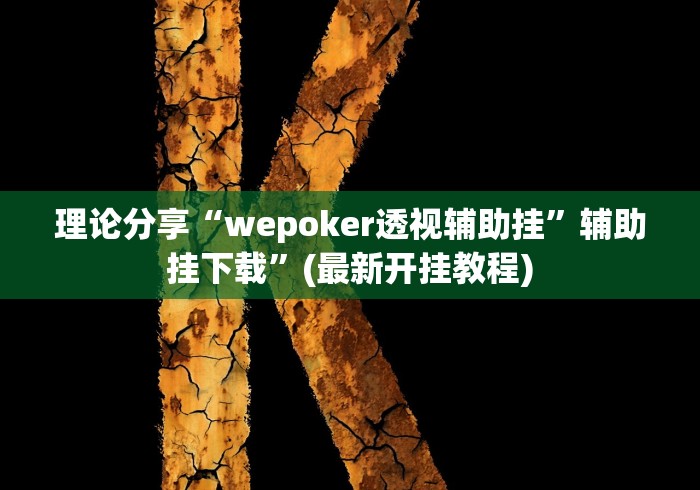 理论分享“wepoker透视辅助挂”辅助挂下载”(最新开挂教程)