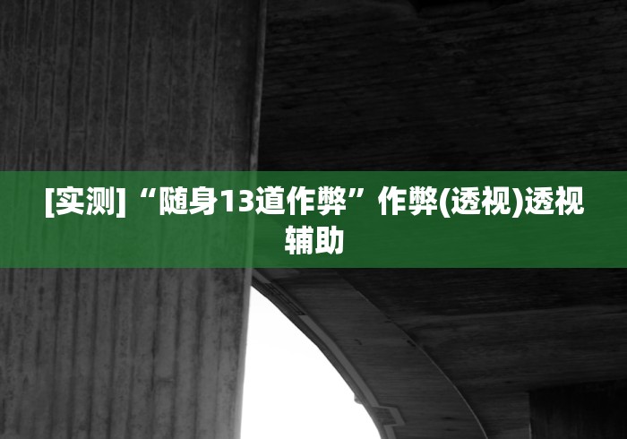 [实测]“随身13道作弊”作弊(透视)透视辅助