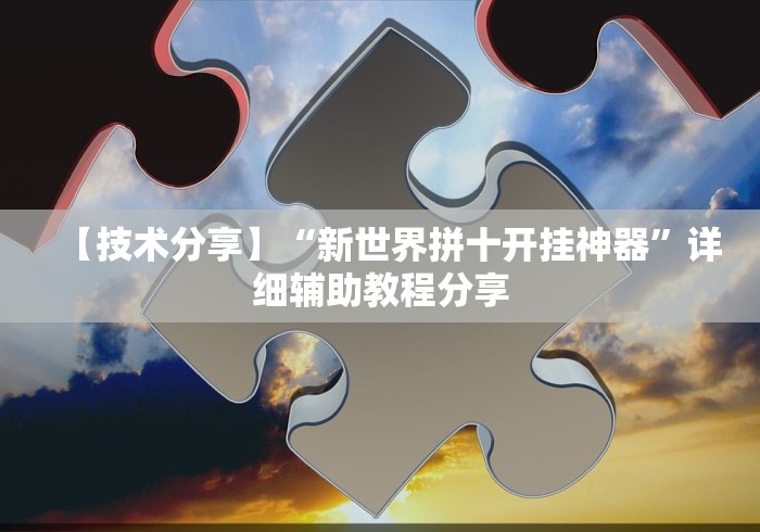 【技术分享】“新世界拼十开挂神器”详细辅助教程分享