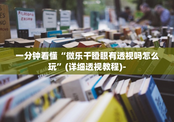 一分钟看懂“微乐干瞪眼有透视吗怎么玩”(详细透视教程)-