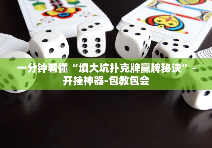 一分钟看懂“填大坑扑克牌赢牌秘诀”-开挂神器-包教包会