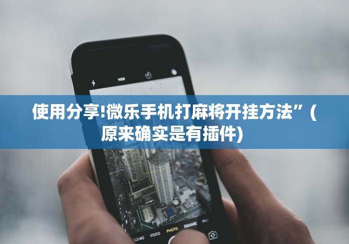 使用分享!微乐手机打麻将开挂方法”(原来确实是有插件) 