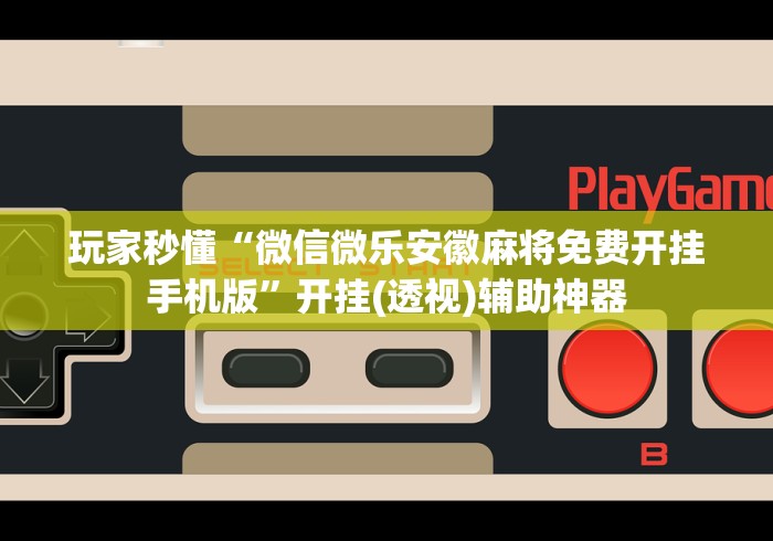 玩家秒懂“微信微乐安徽麻将免费开挂手机版	”开挂(透视)辅助神器