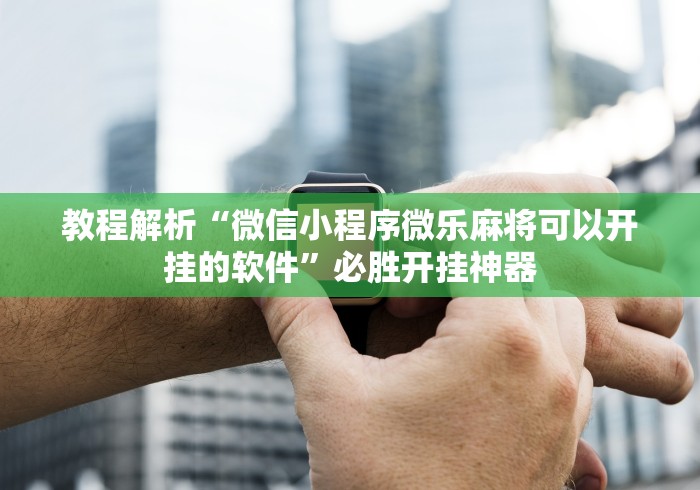教程解析“微信小程序微乐麻将可以开挂的软件”必胜开挂神器