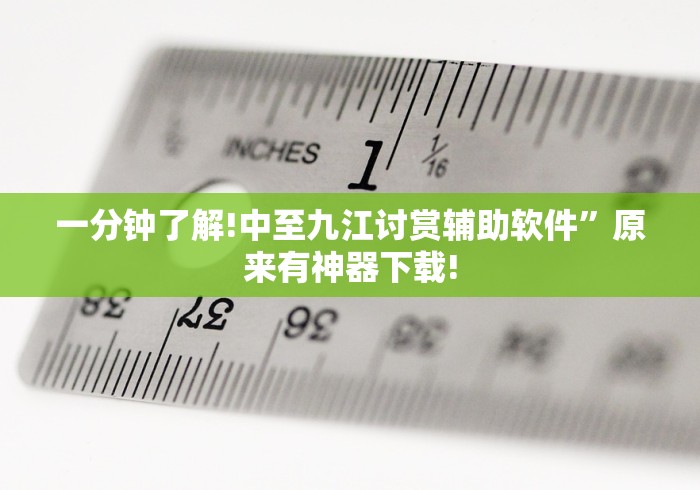 一分钟了解!中至九江讨赏辅助软件”原来有神器下载!