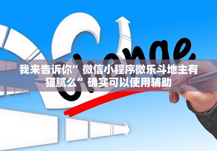 我来告诉你”微信小程序微乐斗地主有猫腻么	”确实可以使用辅助