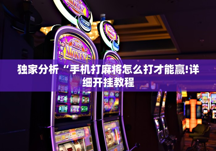 独家分析“手机打麻将怎么打才能赢!详细开挂教程 独家分析“手机打麻将怎么打才能赢!详细开挂教程