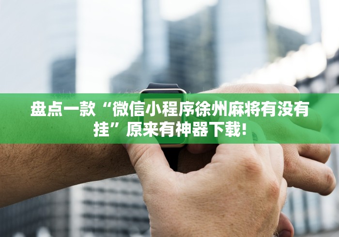 盘点一款“微信小程序徐州麻将有没有挂	”原来有神器下载!