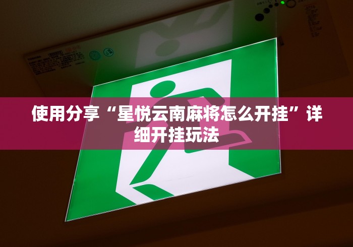 使用分享“星悦云南麻将怎么开挂	”详细开挂玩法
