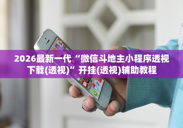 2026最新一代“微信斗地主小程序透视下载(透视)”开挂(透视)辅助教程