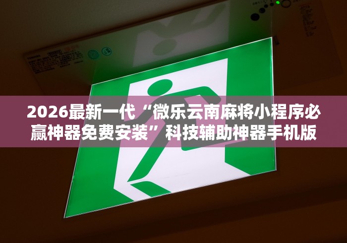 2026最新一代“微乐云南麻将小程序必赢神器免费安装”科技辅助神器手机版
