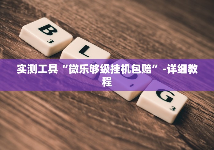 实测工具“微乐够级挂机包赔”-详细教程