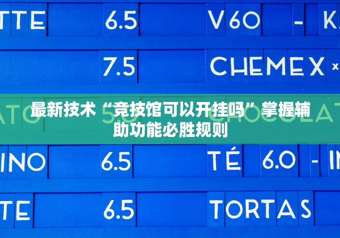 最新技术“竞技馆可以开挂吗”掌握辅助功能必胜规则