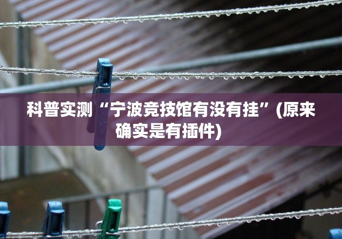 科普实测“宁波竞技馆有没有挂	”(原来确实是有插件) 