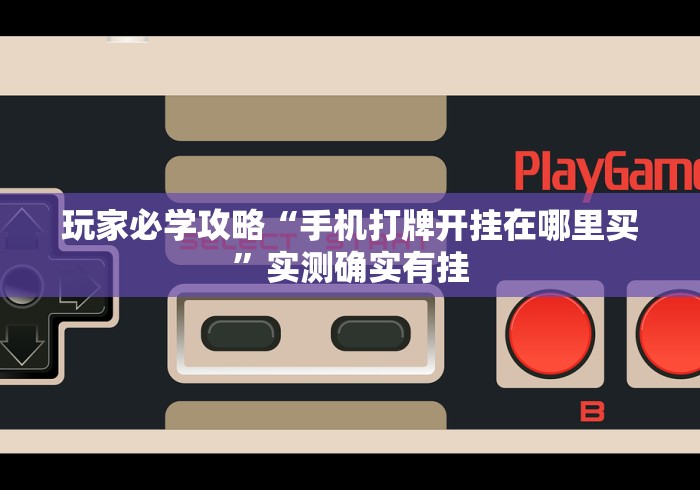 玩家必学攻略“手机打牌开挂在哪里买”实测确实有挂